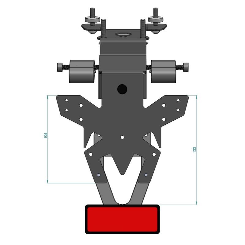 Support de plaque Triumph Speed Twin 400 Scramble 400X